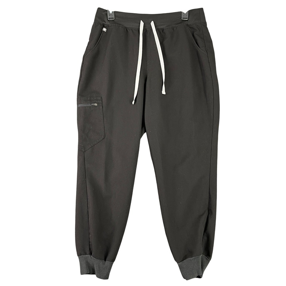 Figs HW Zamora Scrub Jogger Pants Women L Elastic Waist Utility Medical Workwear